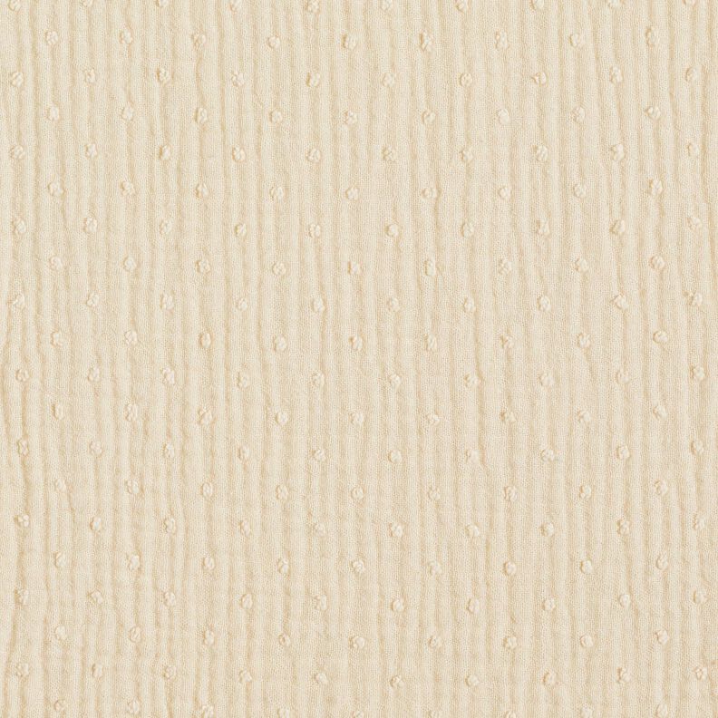 Musselin/Dobbelt-Crincle stof dobby – natur,  image number 1