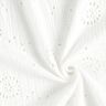 Musselin/Dobbelt-Crincle stof Hulbroderi Blomster – hvid,  thumbnail number 3