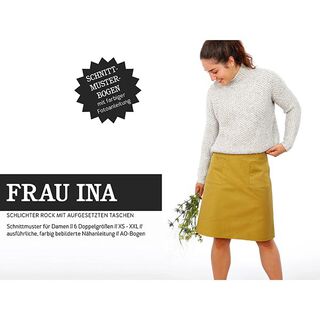 FRAU INA - enkel nederdel med påsatte lommer, Studio Schnittreif  | XS -  XXL, 