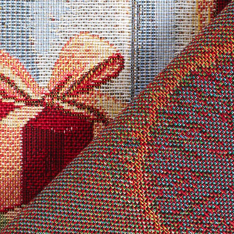 Panel Gobelin Hund til festdagen – grøn/rød,  image number 4