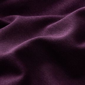 Rib stof ensfarvet – plum, 