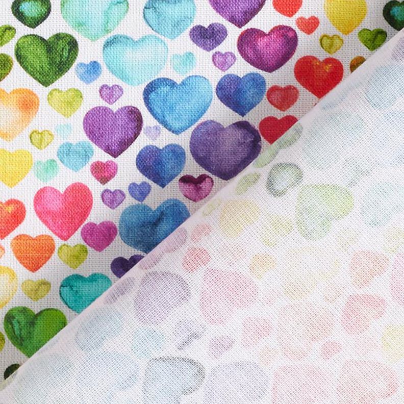 Bomuldsstof poplin Hjerter,  image number 4