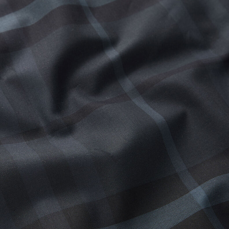 Skjortestof skotskternet – natblå/sort,  image number 2