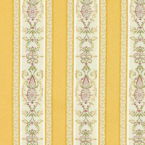 Møbelstof Jacquard Biedermeier Striber – creme/gul, 