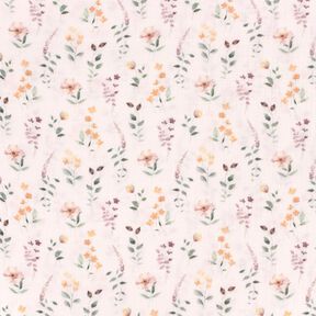 Musselin/Dobbelt-Crincle stof Vild eng Digitaltryk – hvid, 