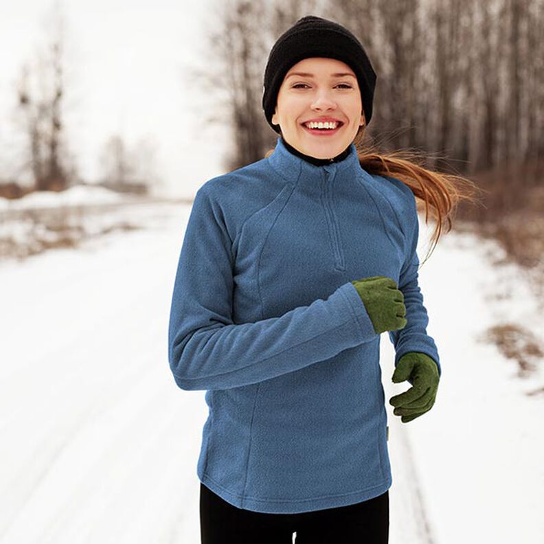 Antipilling fleece – dueblå,  image number 5