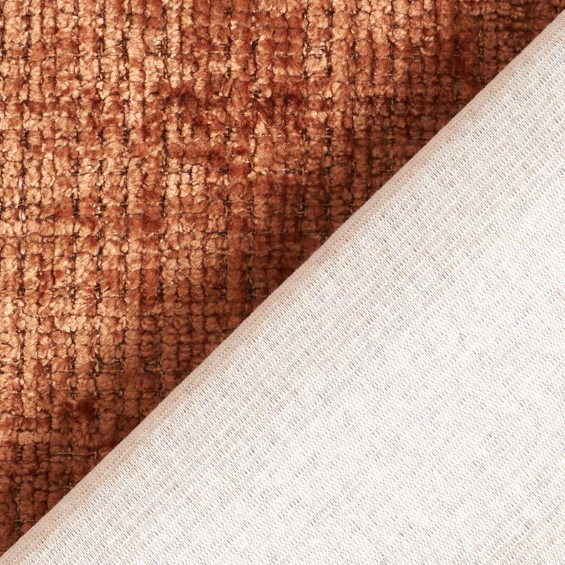 Polsterstof Chenille Ensfarvet – bronzefarvet,  image number 3