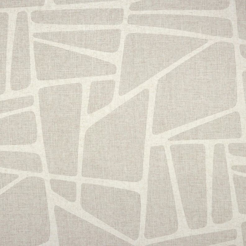 Gardinstof hør-miks former  – lys taupe/natur,  image number 1