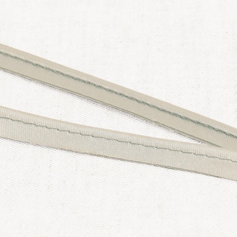 Satin Paspelbånd [10 mm] – taupe,  image number 1