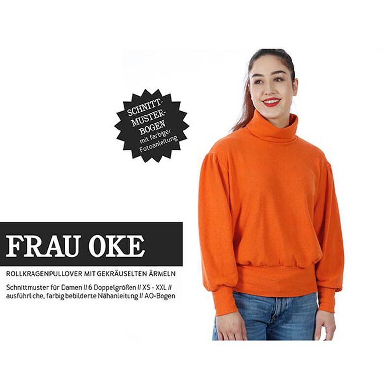 FRAU OKE sweater med flæsede ærmer og brede manchetter | Studio klippeklar | XS-XXL,  image number 1
