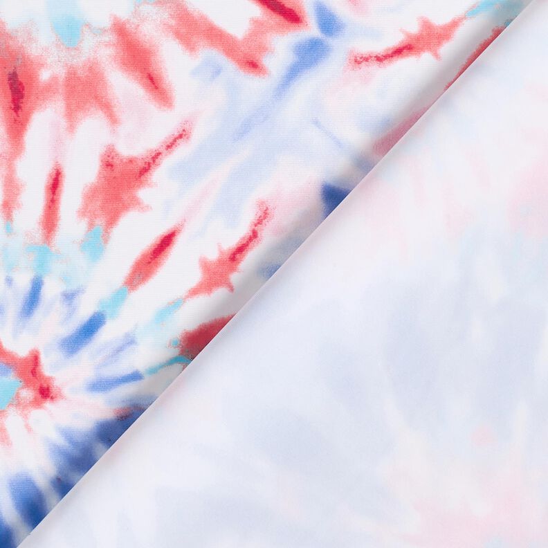 Badetøjsstof Batik-mandala – hvid/chili,  image number 4