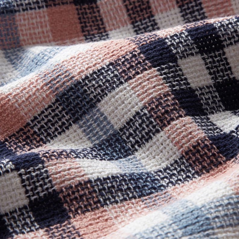 Frakkestof Bomuldsblanding sm&aring; tern &ndash; gammelrosa/hvid,  image number 2