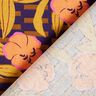 Dekorationsstof Halvpanama farverige blomster – aubergine/lysorange,  thumbnail number 4