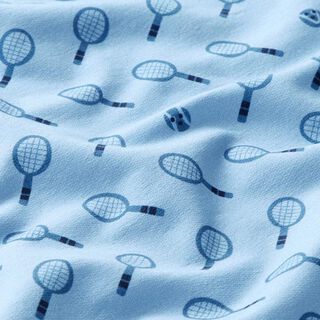 French Terry Sommersweat retro tennis  | PETIT CITRON – lyseblå, 