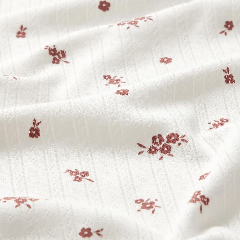 Ajour Bomuldsjersey Landhusblomster – elfenben,  image number 2