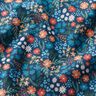 Økologisk bomuldspoplin søde blomster – havblå,  thumbnail number 2