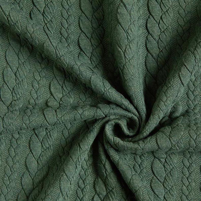 Jerseyjacquard Cloqué Fletmønster – mørkegrøn,  image number 3