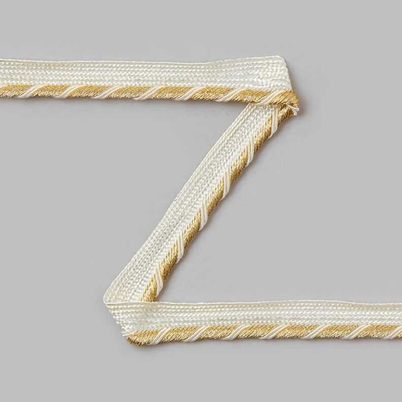 Paspelbånd - creme/guld,  image number 1