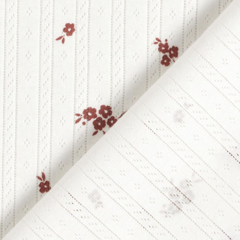 Ajour Bomuldsjersey Landhusblomster – elfenben,  image number 4