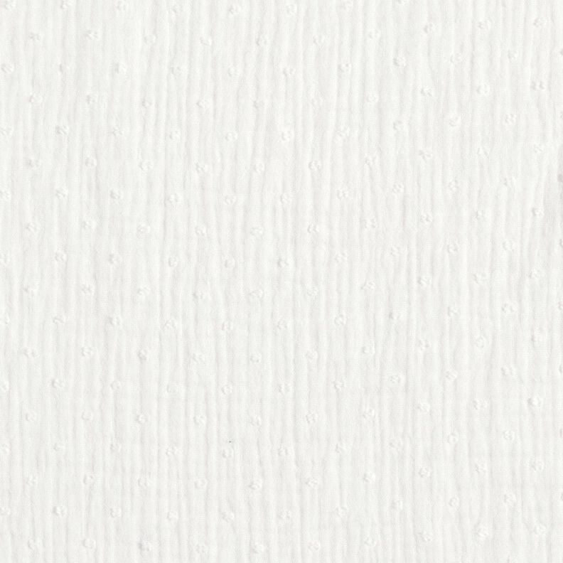 Musselin/Dobbelt-Crincle stof dobby – uldhvid,  image number 1