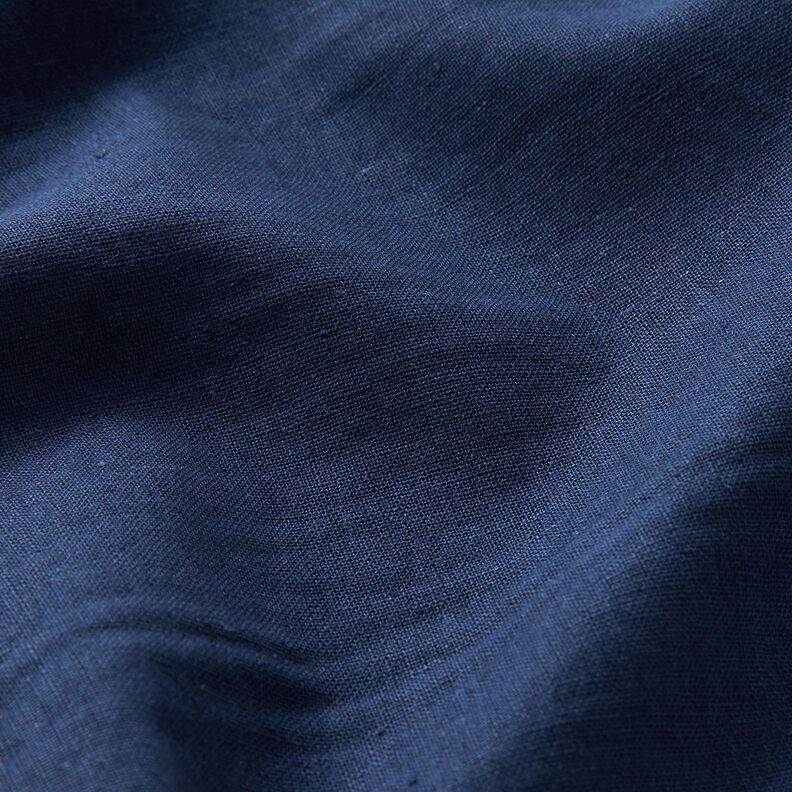 Hør-bomulds-miks vasket – natblå,  image number 2