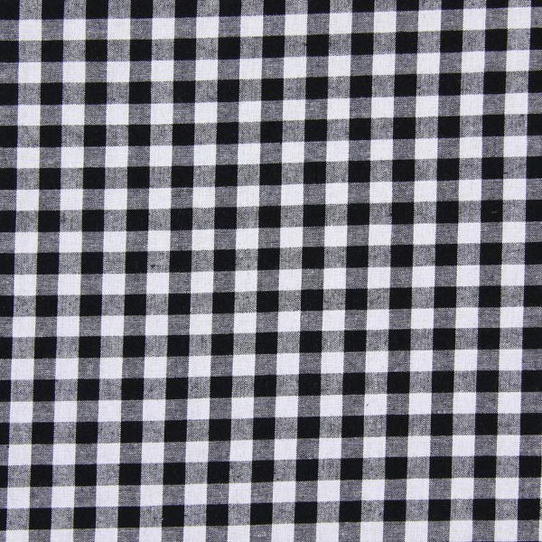 Bomuldsstof Vichy tern 1 cm – sort/hvid,  image number 1