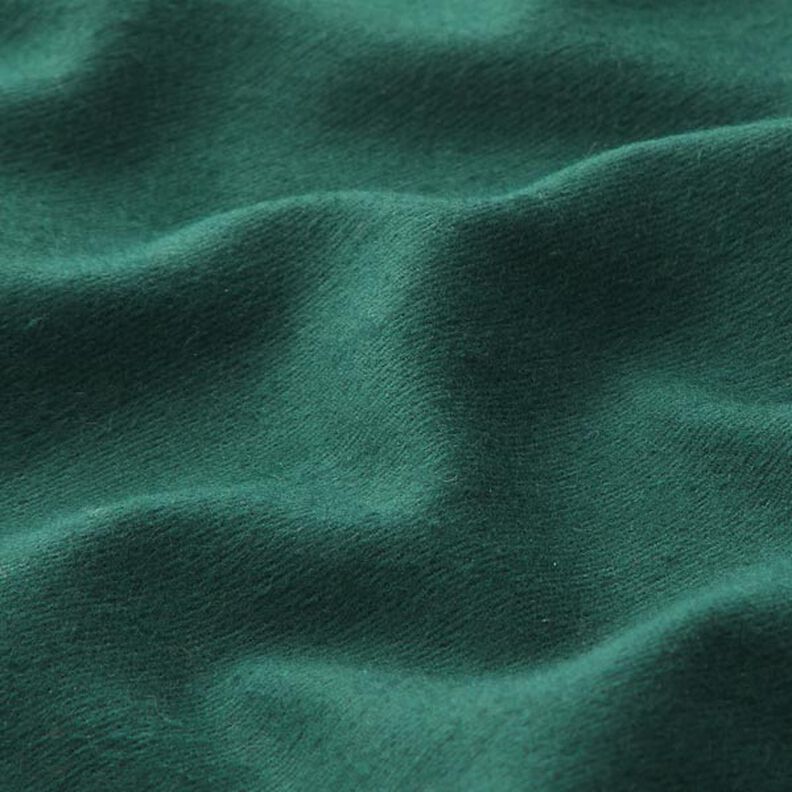 Bomuldsflonel Ensfarvet – Mørkegrøn,  image number 3
