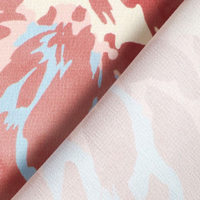 crepe-satin abstrakte blomsterblade &ndash; gammelrosa/creme,  image number 4