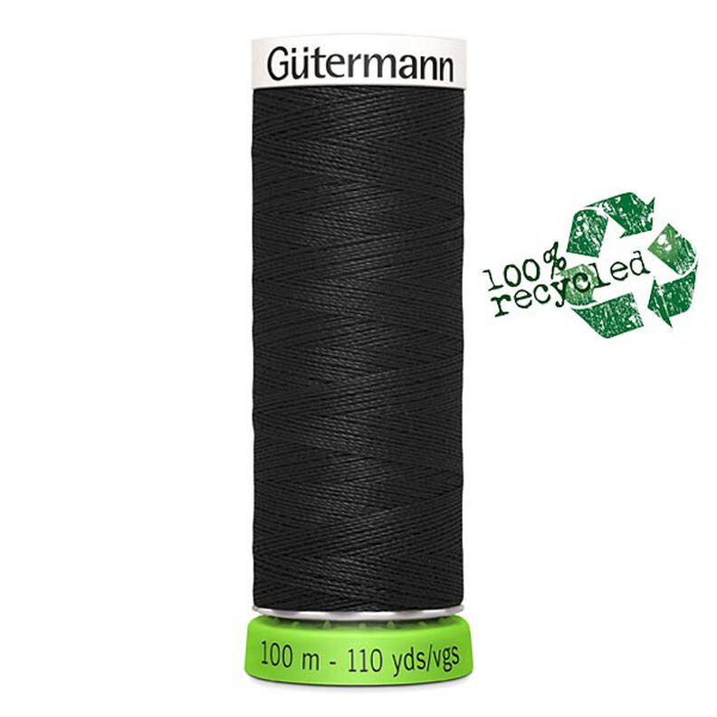 Universalsytråd rPET [000] | 100 m  | Gütermann – sort,  image number 1