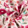 Dekorationsstof Bomuldskiper forårsblomster – rosé/hindbær,  thumbnail number 3