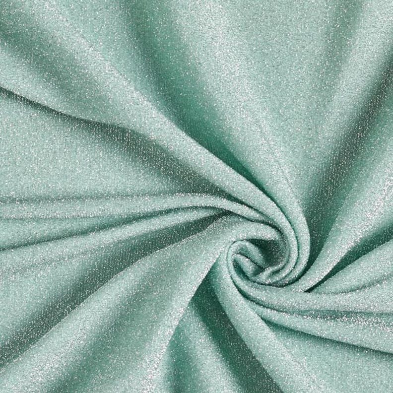 Jerseystof Lametta-glimmer Glamour  – mint,  image number 1