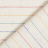 Dekorationsstof Halvpanama farverige striber – natur,  thumbnail number 5