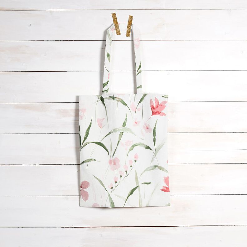 Dekorationsstof Halvpanama fresier – elfenben/lys rosa,  image number 8