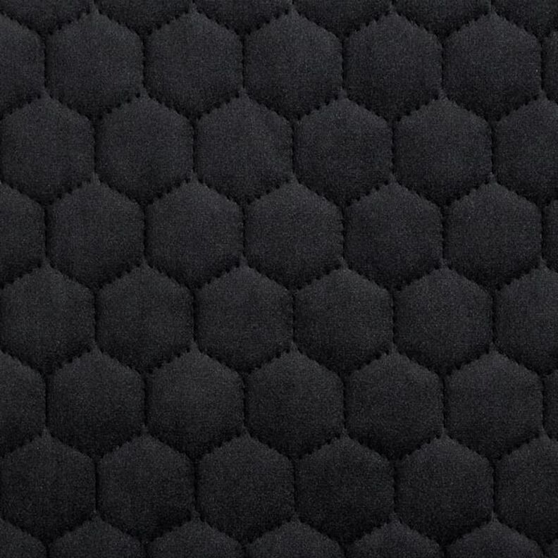 Polsterstof quiltet fløjl vokstavle – sort,  image number 1