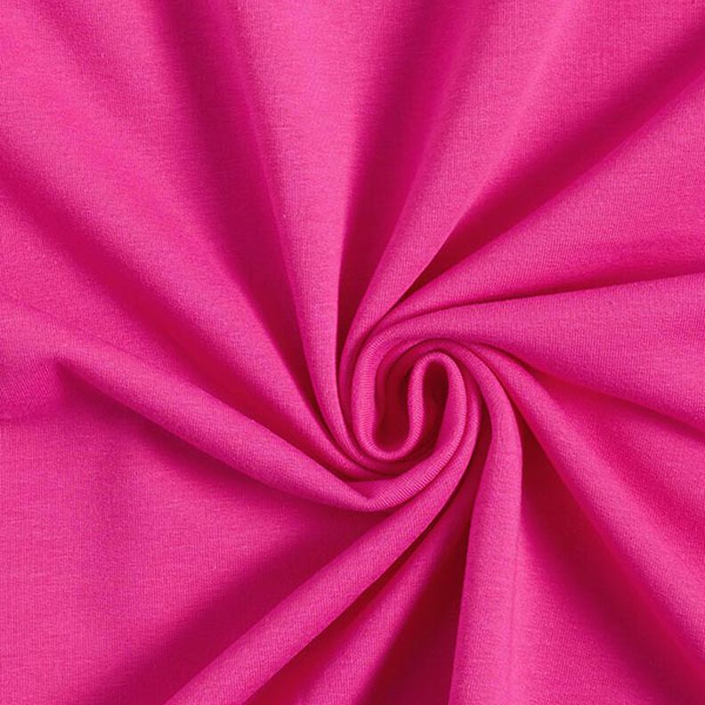 Let bomuldssweat ensfarvet – intens pink,  image number 1