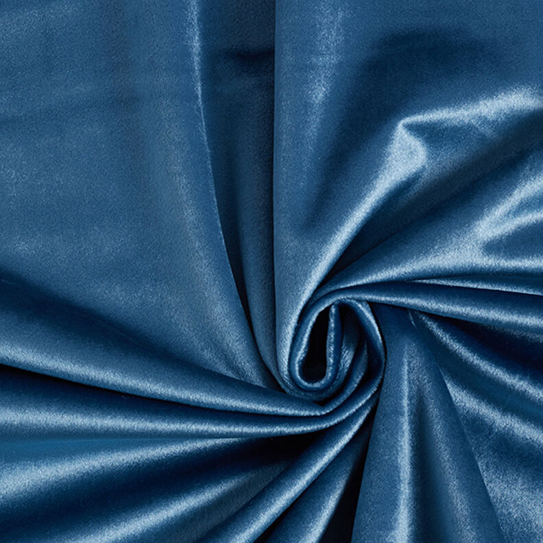 Dekorationsstof fløjl – blågrå,  image number 1