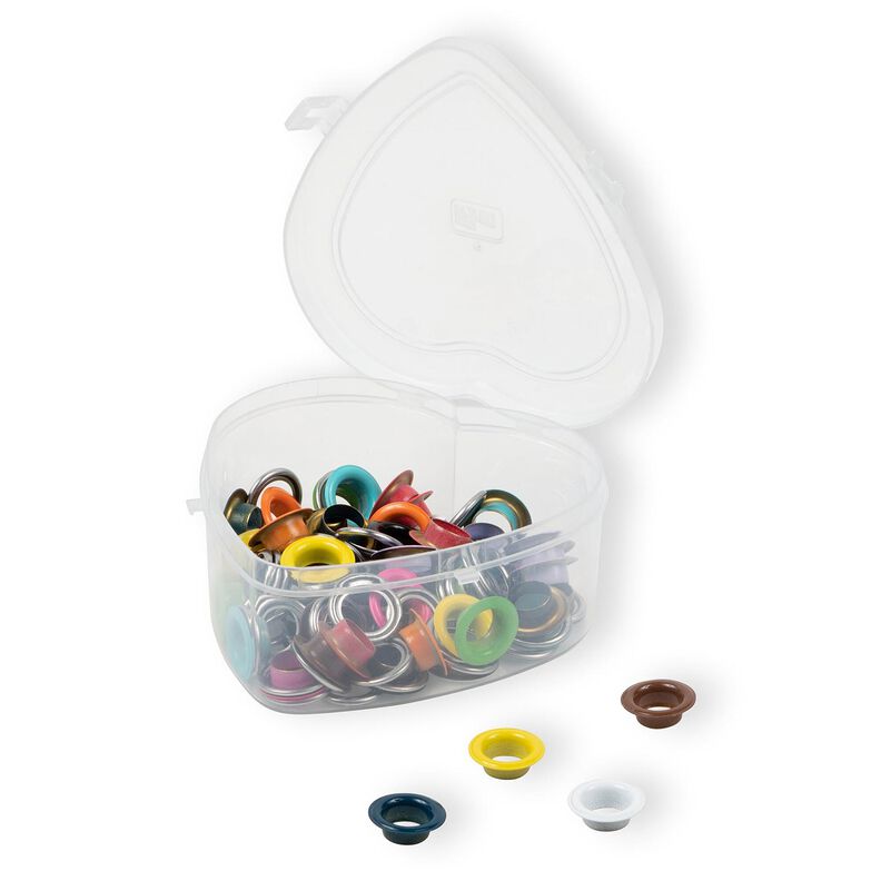 Øjer med skiver, i hjerteformet æske [11 mm] | Prym,  image number 3