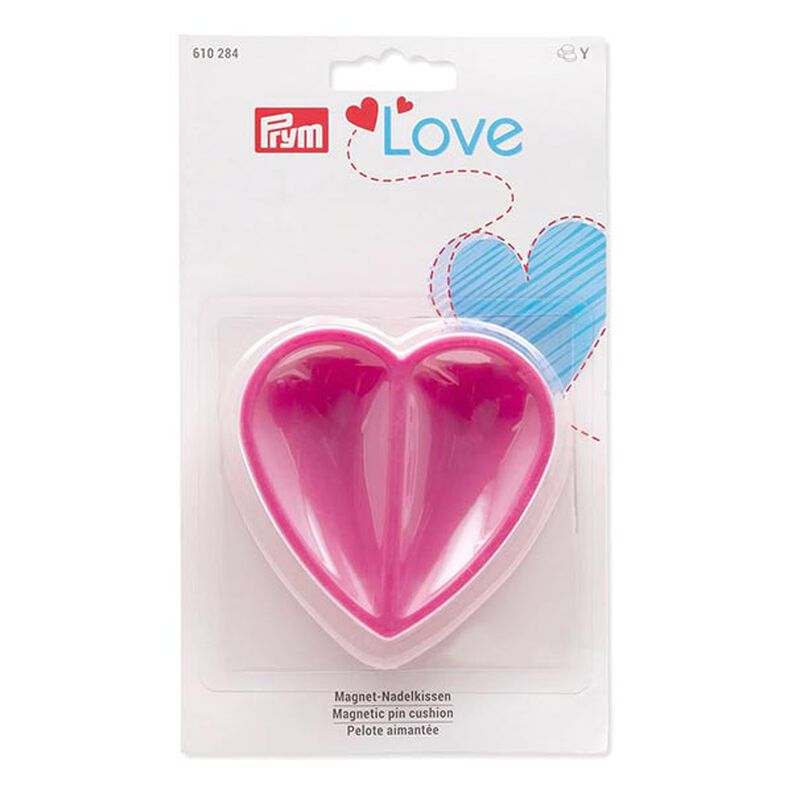 Magnetisk nålepude, hjerte [ Mål:  80  x 80  x 26 mm  ] | Prym Love – pink,  image number 2