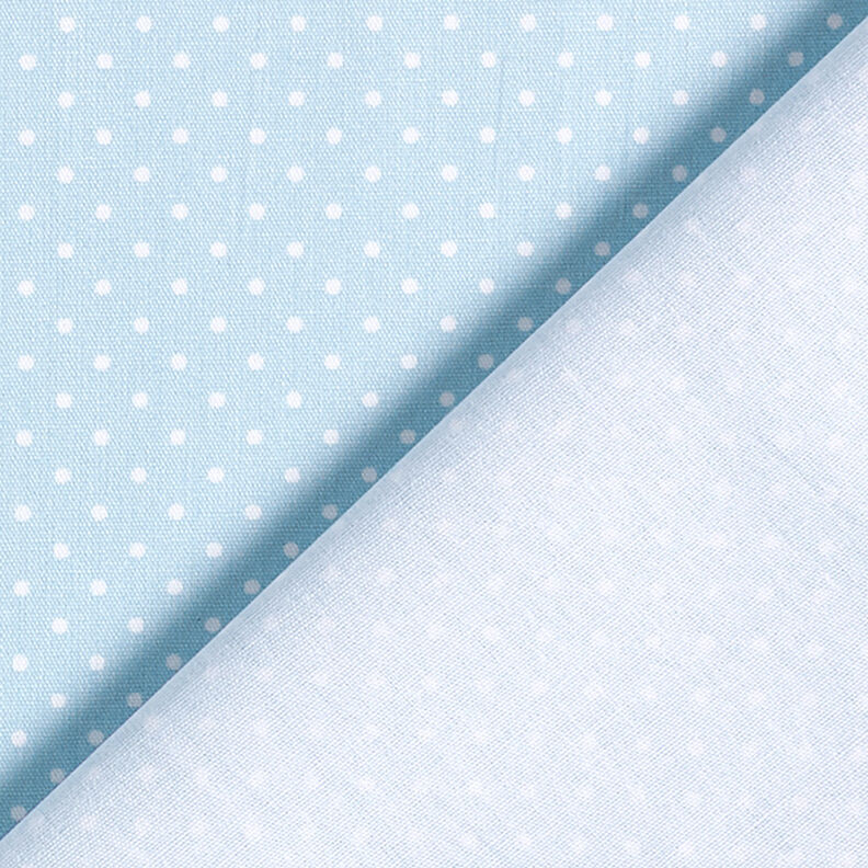 Bomuldspoplin små prikker – lyseblå/hvid,  image number 4