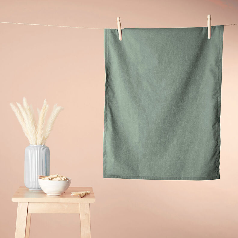 Bomuldsstof Cretonne Ensfarvet – reed,  image number 8