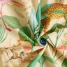 Dekorationsstof Halvpanama jungledyr – beige/grøn,  thumbnail number 3