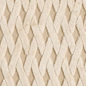 Kunstpels Bouclé stof romber – sand/natur, 