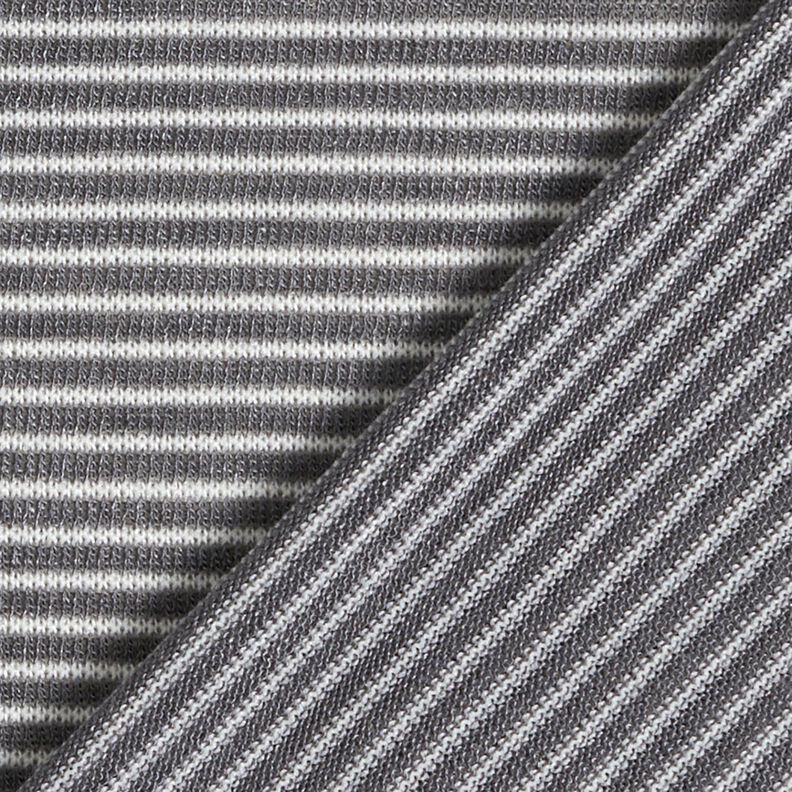 Finstrik smalle Striber – antiksølv/hvid,  image number 4