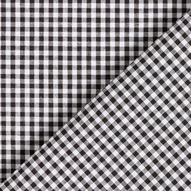 Bomuldspoplin Små vichytern, garnfarvet – sort/hvid,  image number 6