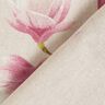 Dekorationsstof Halvpanama Magnolie-blomstrer – malve/natur,  thumbnail number 4