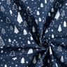 Bomuldsstof Poplin Små juletræer – marineblå/hvid,  thumbnail number 3