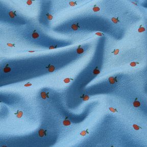 Bomuldsjersey små æbler – jeansblå, 