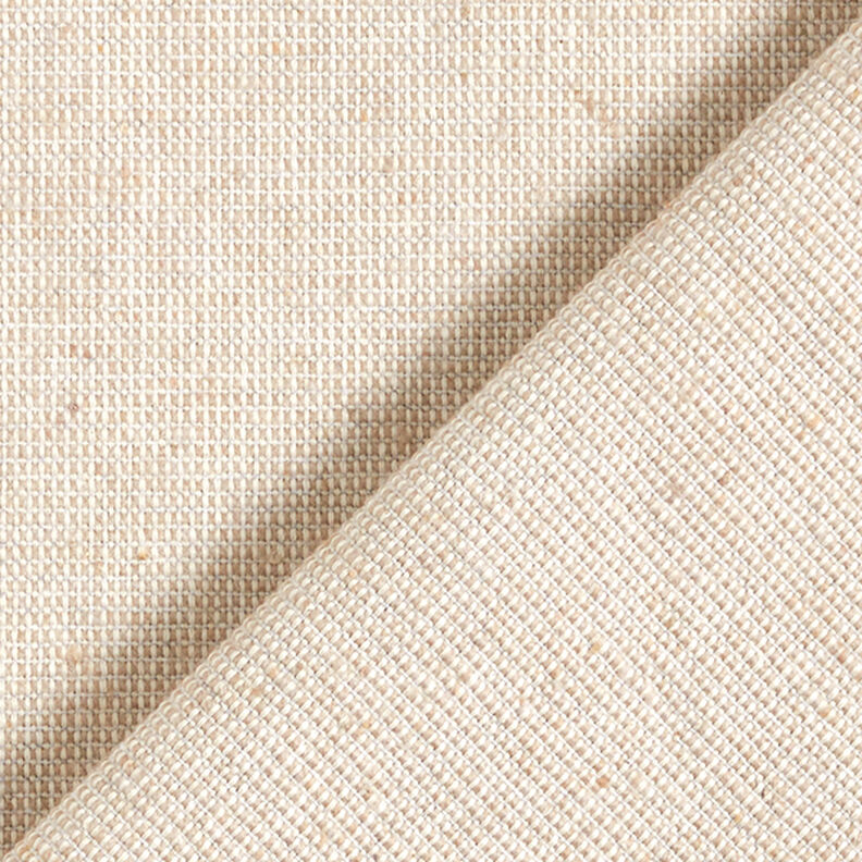 Dekorationsstof Halvpanama ribstruktur genbrugt bomuld – beige,  image number 3