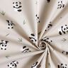 Bomuldsstof Cretonne sød pandabjørn – natur,  thumbnail number 3