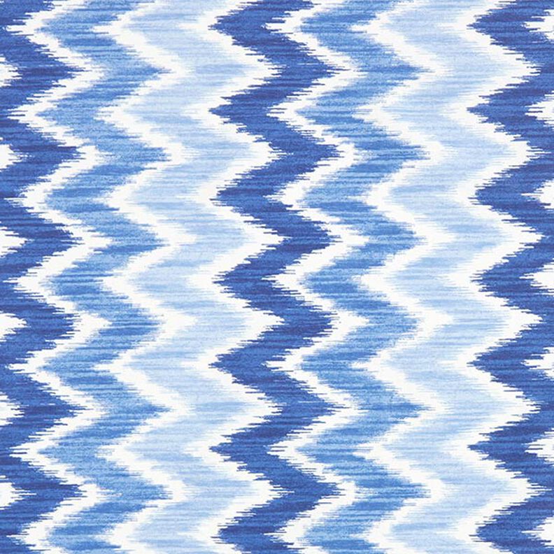 Voksdug, Ikat-print – blå/hvid,  image number 1